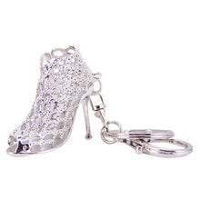 Cute Women High Heel Shoes Keychain Cars Keyrings Lady Gifts Rhinestone Key Rings Women Bag Charms Keychains Keyrings Crystal ELY