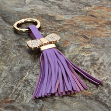 Decoration Jewelry PU Leather Tassel Bag Hanging Key Chains Zinc Alloy Gold Plated Key Ring Keychains For Car 1STL ELY