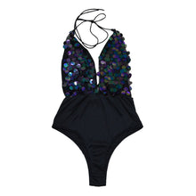 Deep V-neck backless Short Rompers Sequins Jumpsuit Outfit Women Bling Bling Shiny Nightclub Wear Sequins bodysuit Playsuits ELY