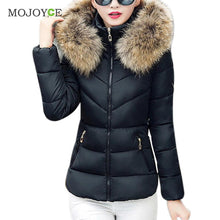Down Cotton Parka Short Coat Faux fur Collar Hooded Quilted Women Jacket Slim Short Down Jacket Plus Size Down Coat ELY