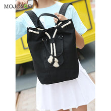 Drawstring Canvas Backpack Multi-Function Large Capacity Mochila Backpack Women Backpacks for Teenage Girls Mochila Feminina ELY
