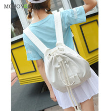 Drawstring Canvas Backpack Multi-Function Large Capacity Mochila Backpack Women Backpacks for Teenage Girls Mochila Feminina ELY