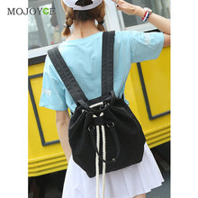 Drawstring Canvas Backpack Multi-Function Large Capacity Mochila Backpack Women Backpacks for Teenage Girls Mochila Feminina ELY