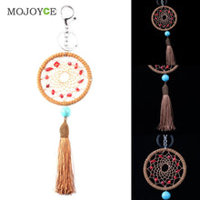 Dream Catcher Feather Pendant Key Chain Handmade FeatherTassels Hanging Decor Keyring Dreamcatcher Home Decoration Gift ELY