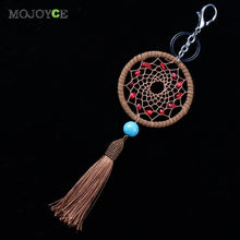 Dream Catcher Feather Pendant Key Chain Handmade FeatherTassels Hanging Decor Keyring Dreamcatcher Home Decoration Gift ELY