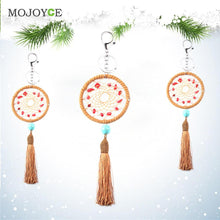Dream Catcher Feather Pendant Key Chain Handmade FeatherTassels Hanging Decor Keyring Dreamcatcher Home Decoration Gift ELY