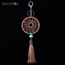 Dream Catcher Feather Pendant Key Chain Handmade FeatherTassels Hanging Decor Keyring Dreamcatcher Home Decoration Gift ELY