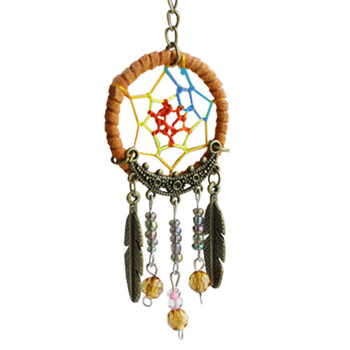 Dream Catcher Turquoise Tree Leaf Keychain Ring For Keys DIY Bag Key Chain Gift Jewelry Accessories ELY