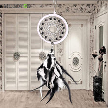 Dream Catcher with Leathers Beads Wall Hanging Home Car Decor Ornament Craft Dreamcatcher Decoration Gift Feather Pendant ELY