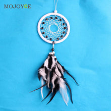 Dream Catcher with Leathers Beads Wall Hanging Home Car Decor Ornament Craft Dreamcatcher Decoration Gift Feather Pendant ELY