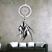 Dream Catcher with Leathers Beads Wall Hanging Home Car Decor Ornament Craft Dreamcatcher Decoration Gift Feather Pendant ELY