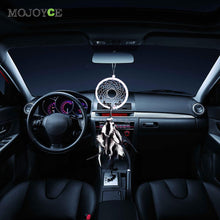 Dream Catcher with Leathers Beads Wall Hanging Home Car Decor Ornament Craft Dreamcatcher Decoration Gift Feather Pendant ELY