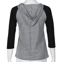 Dreamcatcher Printed Women T-shirt Hooded Patchwork Round Neck Long Sleeve Hipster Clothing ELY