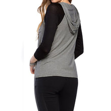 Dreamcatcher Printed Women T-shirt Hooded Patchwork Round Neck Long Sleeve Hipster Clothing ELY