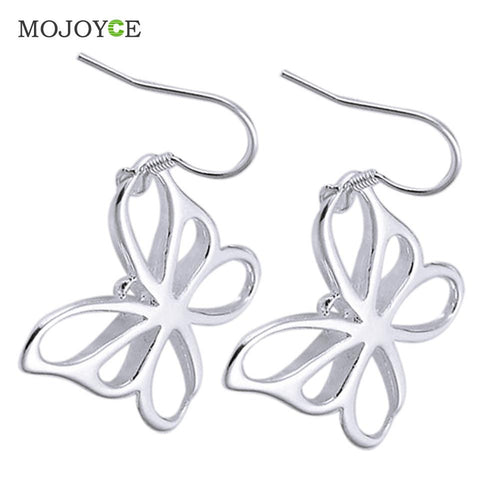 Earrings Elegant Silver-plated Butterfly Shapes supplies earrings 1STL ELY