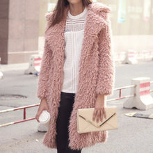 Elegant Faux Fur Coat Women Fluffy Warm Coat Women Parka Long Coat Outwear Overcoat Hairy Overcoat ELY