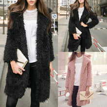 Elegant Faux Fur Coat Women Fluffy Warm Coat Women Parka Long Coat Outwear Overcoat Hairy Overcoat ELY