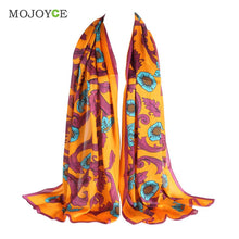 Elegant Slik Women Scarf Rectangle Floral Women Scarves Long Tippet Top Flower Printed Scarves ELY
