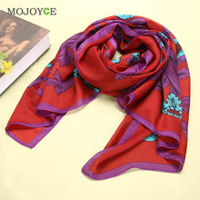 Elegant Slik Women Scarf Rectangle Floral Women Scarves Long Tippet Top Flower Printed Scarves ELY