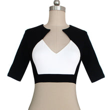 Elegant Woman V Neck High Waist Slimming Cotton Tunic Office Pencil Dress 1STL ELY