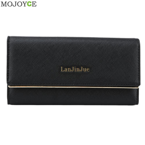 Elegant Women Long PU Leather Wallet Lady Purse Card Holder Clutch Handbag Ladies Women Wallets PU Leather Purses Long Wallet ELY