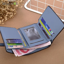 Elegant Women Short Smooth Money Purse PU Leather ID Credit Card Holder Coin Purses Carteras Mujer Femininas Short Wallet Purse ELY