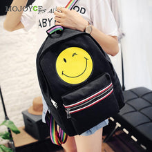 Emoji Canvas Backpacks Mochila School Bags for Teenagers Smiling Face Printing Backpacks for Teenage Girls Mochila Feminina ELY