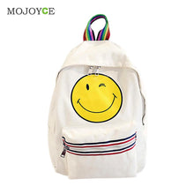 Emoji Canvas Backpacks Mochila School Bags for Teenagers Smiling Face Printing Backpacks for Teenage Girls Mochila Feminina ELY