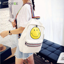 Emoji Canvas Backpacks Mochila School Bags for Teenagers Smiling Face Printing Backpacks for Teenage Girls Mochila Feminina ELY