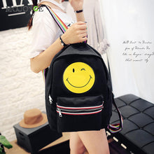 Emoji Canvas Backpacks Mochila School Bags for Teenagers Smiling Face Printing Backpacks for Teenage Girls Mochila Feminina ELY