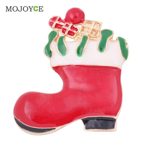Enamel Gorgeous Rhinestone Brooch Pin Crystal Christmas Santa Snowman Xmas Gifts Christmas Boot Gift Jewellry Brooches for Women ELY