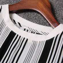 Europe Style Striped Woman OL Office Dress Slim Formal Dresses for Work Elegant O Neck Mini Sashes Vestidos Fors Oficina ELY