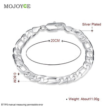 Exquisite Bracelet 8MM Man Elegant Silver Plated Bangle Chain Bracelet Shrimp Buckle Jewelry ELY