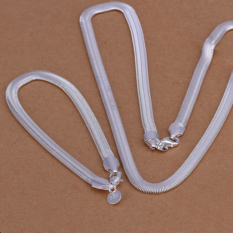 silver plated jewelry sets silver-plated necklace bracelet SMTS 84 ELY