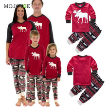 Family Clothing Sets Mother Father Daughter Son Pajamas Xmas Reindeer Sleepwear Nightwear Pajamas Set Rompers Clothes Sets ELY