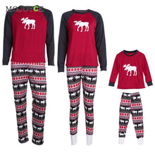 Family Clothing Sets Mother Father Daughter Son Pajamas Xmas Reindeer Sleepwear Nightwear Pajamas Set Rompers Clothes Sets ELY