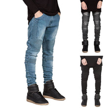 Famous Brand Men Straight Slim Fit Biker Jeans Pant Denim Trousers Jeans Men Biker Denim skinny Jeans Men ELY