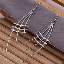 Fan Shaped drop Earings silver plated jewelry earrings silver plated earrings 177 ELY