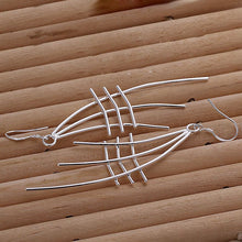 Fan Shaped drop Earings silver plated jewelry earrings silver plated earrings 177 ELY