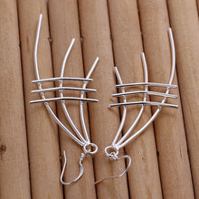 Fan Shaped drop Earings silver plated jewelry earrings silver plated earrings 177 ELY