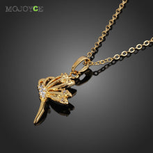 18K Gold Plated Drgonfly with Shinging Zircon Pendant Necklace 1STL ELY