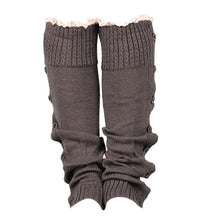 52cm Trendy Knitted Button Lace Leg Warmers Trim Boot Cuffs knee Socks Leg Warmers All-match 6 Colors ELY