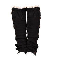 52cm Trendy Knitted Button Lace Leg Warmers Trim Boot Cuffs knee Socks Leg Warmers All-match 6 Colors ELY