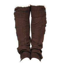52cm Trendy Knitted Button Lace Leg Warmers Trim Boot Cuffs knee Socks Leg Warmers All-match 6 Colors ELY