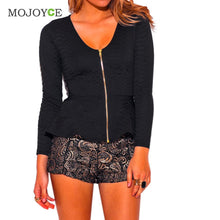 Jacket Women Long Sleeve Zipper Slim Short Cardigan Coat Women Outwear Women Basic Coats jaqueta feminina ELY