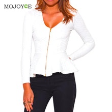 Jacket Women Long Sleeve Zipper Slim Short Cardigan Coat Women Outwear Women Basic Coats jaqueta feminina ELY