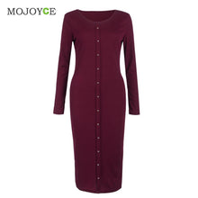 Knitted Women Dress Long Sleeve Blue Vestidos Long Slim Aiutumn Office Dress Vestido de festa ELY