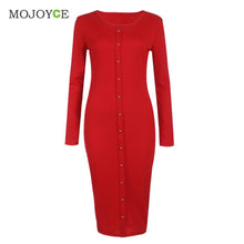 Knitted Women Dress Long Sleeve Blue Vestidos Long Slim Aiutumn Office Dress Vestido de festa ELY