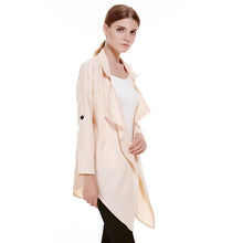 Long Women Coat Windbreaker Long Sleeve Lapel Thin Trench Coat for Women Outwear Collar Outwear Long Coat ELY