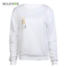 Pullover Hoodies Women Loose Stitching Puppies Kawaii Sweatershirt Hoodies Pink Sweatshirt Women ELY